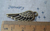 Accessories - 20 Pcs Of Antique Bronze Filigree Feather Wing Charms 12x33mm A5299