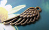 Accessories - 20 Pcs Of Antique Bronze Filigree Feather Wing Charms 12x33mm A5299