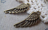 Accessories - 20 Pcs Of Antique Bronze Filigree Feather Wing Charms 12x33mm A5299