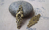 Accessories - 20 Pcs Of Antique Bronze Filigree Flower Connector Charms 11x36mm A4764