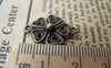 Accessories - 20 Pcs Of Antique Bronze Filigree Flower Connector Charms 15x20mm A2836