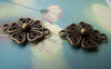 Accessories - 20 Pcs Of Antique Bronze Filigree Flower Connector Charms 15x20mm A2836