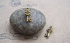 Accessories - 20 Pcs Of Antique Bronze Filigree Flower Key Charms 17x17.5mm A2065