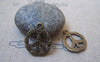 Accessories - 20 Pcs Of Antique Bronze Filigree Flower Peace Symbol Charms 20mm A4796