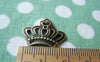 Accessories - 20 Pcs Of Antique Bronze Filigree Half Crown Charms 18x22mm A2775