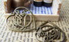 Accessories - 20 Pcs Of Antique Bronze Filigree Heart Charms 26x29mm A503