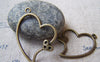 Accessories - 20 Pcs Of Antique Bronze Filigree Heart Charms 26x36mm A5635