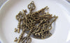Accessories - 20 Pcs Of Antique Bronze Filigree Key Charms 10x28mm A2289