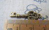 Accessories - 20 Pcs Of Antique Bronze Filigree Key Charms 10x28mm A2289
