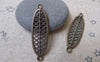 Accessories - 20 Pcs Of Antique Bronze Filigree Oval Mesh Connectors Charms 11x36mm A7222