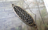 Accessories - 20 Pcs Of Antique Bronze Filigree Oval Mesh Connectors Charms 11x36mm A7222