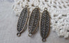 Accessories - 20 Pcs Of Antique Bronze Filigree Oval Mesh Connectors Charms 11x36mm A7222
