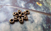 Accessories - 20 Pcs Of Antique Bronze Filigree Six Leaf Flower Connector Charms 10.5x18mm A3327