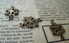 Accessories - 20 Pcs Of Antique Bronze Filigree Snowflake Connectors Charms 12x19mm A1743