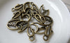 Accessories - 20 Pcs Of Antique Bronze Filigree Swan Charms 18x25mm A6864