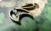 Accessories - 20 Pcs Of Antique Bronze Filigree Swan Charms 18x25mm A6864