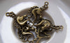 Accessories - 20 Pcs Of Antique Bronze Filigree Unicorn Charms 15x26mm A2473