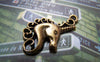 Accessories - 20 Pcs Of Antique Bronze Filigree Unicorn Charms 15x26mm A2473