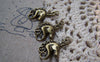 Accessories - 20 Pcs Of Antique Bronze Filigree Unicorn Charms 15x26mm A2473
