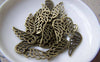 Accessories - 20 Pcs Of Antique Bronze Filigree Wing Charms 9x23mm A1579