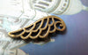 Accessories - 20 Pcs Of Antique Bronze Filigree Wing Charms 9x23mm A1579