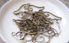 Accessories - 20 Pcs Of Antique Bronze Filigree Wing Frame Charms 14x27mm A2221