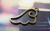 Accessories - 20 Pcs Of Antique Bronze Filigree Wing Frame Charms 14x27mm A2221
