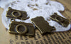 Accessories - 20 Pcs Of Antique Bronze Flat Camera Charms 12x18mm A1786
