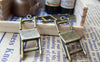 Accessories - 20 Pcs Of Antique Bronze Flat Chair Charms 11.5x28mm