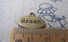 Accessories - 20 Pcs Of Antique Bronze Flat Oval Charms 10x18mm A3366