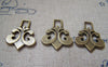 Accessories - 20 Pcs Of Antique Bronze Fleur De Lis Flower Of Lily Charms 18x22mm A2222