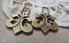 Accessories - 20 Pcs Of Antique Bronze Fleur De Lis Flower Of Lily Charms 18x22mm A2222