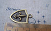 Accessories - 20 Pcs Of Antique Bronze Fleur De Lis Flower Of Lily Shield Charms 16x22mm A4714