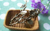 Accessories - 20 Pcs Of Antique Bronze Flower Branch Charms 13x41mm A4736