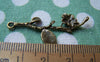 Accessories - 20 Pcs Of Antique Bronze Flower Branch Charms 13x41mm A4736