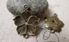 Accessories - 20 Pcs Of Antique Bronze Flower Connector Charms 20x26mm A6910
