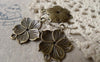 Accessories - 20 Pcs Of Antique Bronze Flower Connector Charms 20x26mm A6910