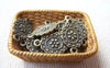 Accessories - 20 Pcs Of Antique Bronze Flower Oval Connector Charms 10x18mm A1640