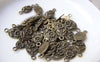 Accessories - 20 Pcs Of Antique Bronze Flower Oval Connector Charms 7x16mm A3390