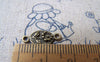 Accessories - 20 Pcs Of Antique Bronze Flower Oval Connector Charms 7x16mm A3390