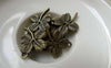Accessories - 20 Pcs Of Antique Bronze Four-Leaf Clover Lucky Flower Charms 16x21mm A6140