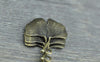 Accessories - 20 Pcs Of Antique Bronze Gingko Gingkgo Leaf Charms 23x23mm A7675