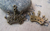 Accessories - 20 Pcs Of Antique Bronze Half Crown Charms 14x24mm A3459
