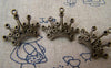 Accessories - 20 Pcs Of Antique Bronze Half Crown Charms 14x24mm A3459