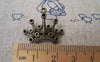 Accessories - 20 Pcs Of Antique Bronze Half Crown Charms 14x24mm A3459