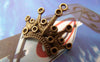 Accessories - 20 Pcs Of Antique Bronze Half Crown Charms 14x24mm A3459