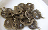Accessories - 20 Pcs Of Antique Bronze Halloween Chief Mask Charms 15x21mm A4517