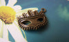 Accessories - 20 Pcs Of Antique Bronze Halloween Chief Mask Charms 15x21mm A4517