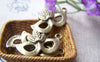 Accessories - 20 Pcs Of Antique Bronze Halloween Lady Mask Charms 16x23mm A2790