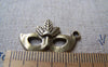 Accessories - 20 Pcs Of Antique Bronze Halloween Lady Mask Charms 16x23mm A2790